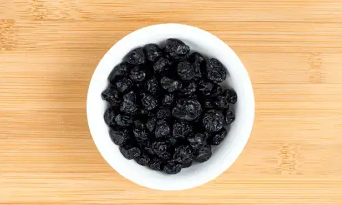 A delicious bowl of dehydrated blueberries