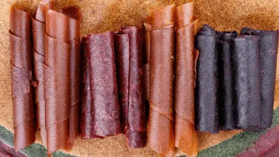 This homemade fruit leather can be easily made in a dehydrator