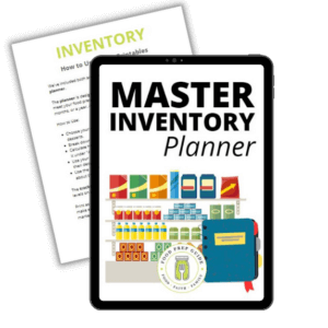 Master Inventory Planner Printable