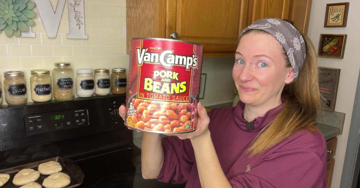 A #10 can of beans can be recanned into smaller jars at home