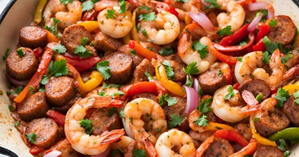 Cajun Shrimp and Sausage Skillet recipe