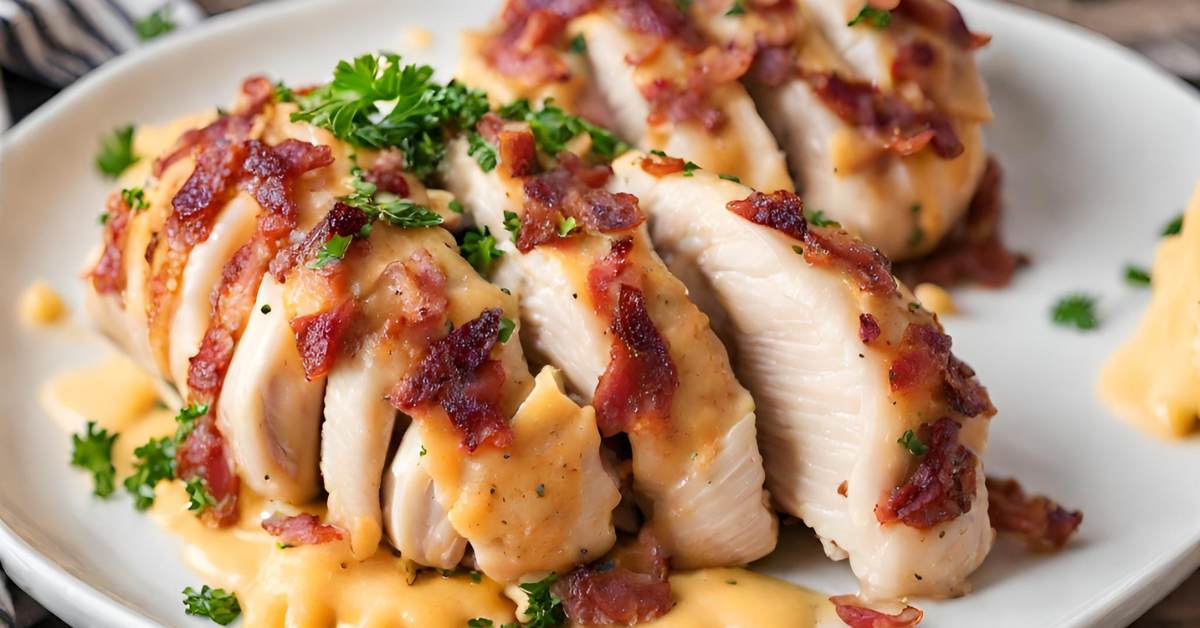 Hasselback Chicken with Bacon and Cheddar recipe