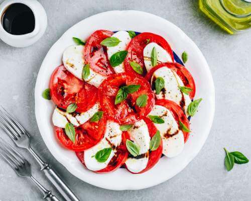 Caprese Salad with Basil Vinaigrette