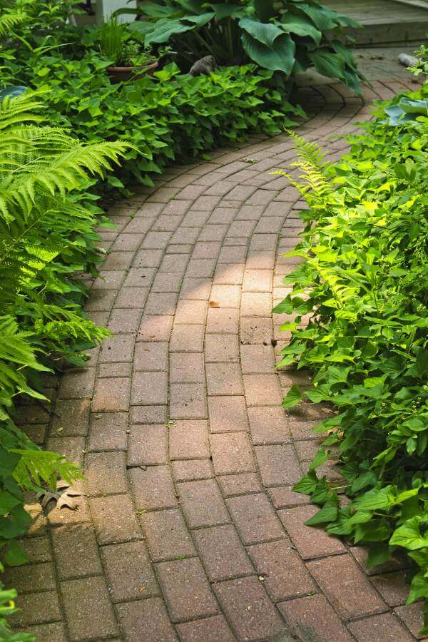 brick garden path