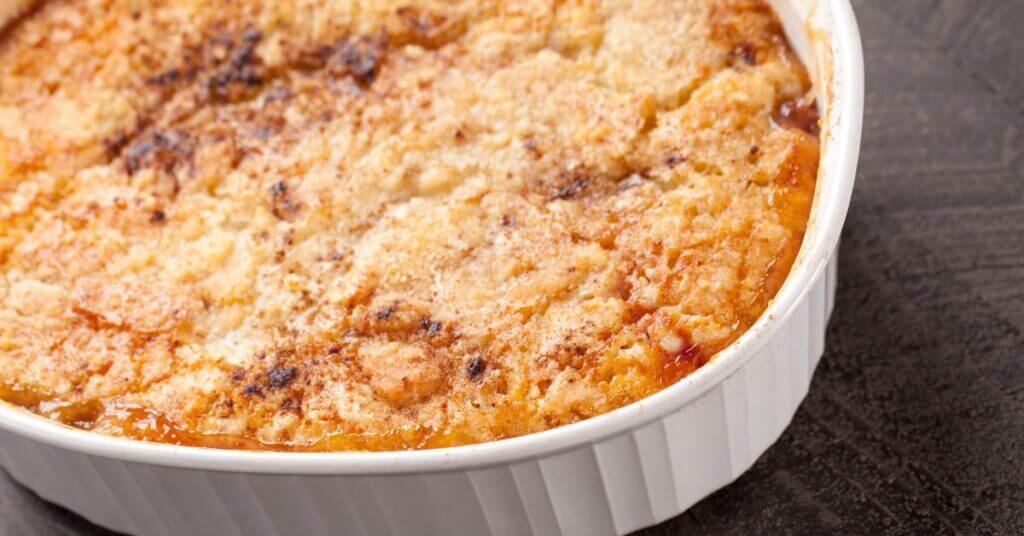 peach crisp with fresh peaches