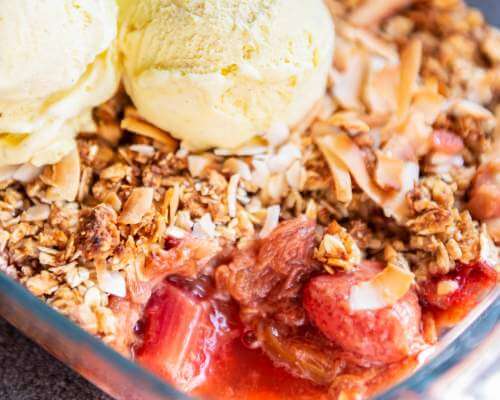 strawberry rhubarb crisp recipe