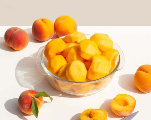 peeled peaches