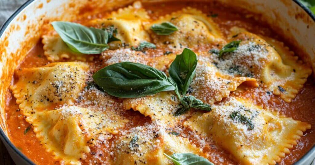 one-pot-creamy-tomato-basil-ravioli