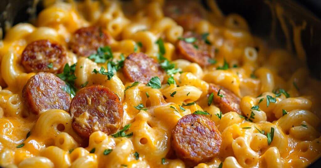 one-pot-kielbasa-mac-and-cheese