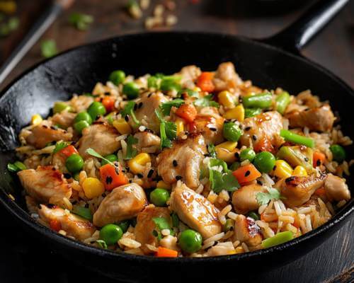 chicken teriyaki and rice