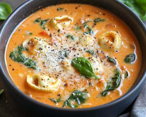 creamy spinach tortellini