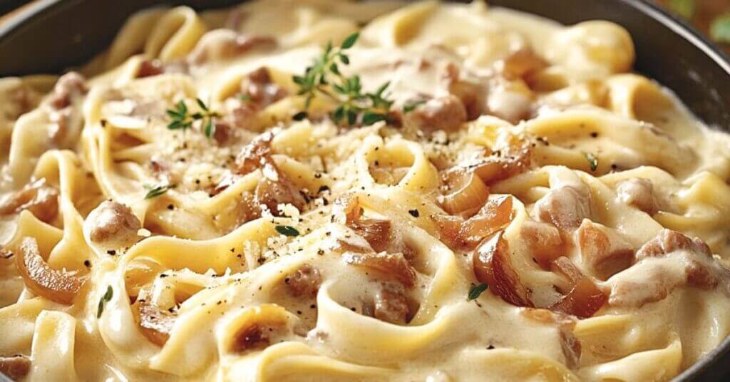 one-pot-french-onion-alfredo-pasta-feature