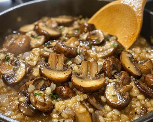 one pot mushroom risotto