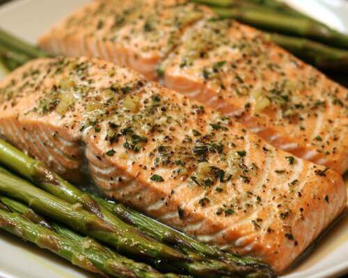 one pot salmon and asparagus