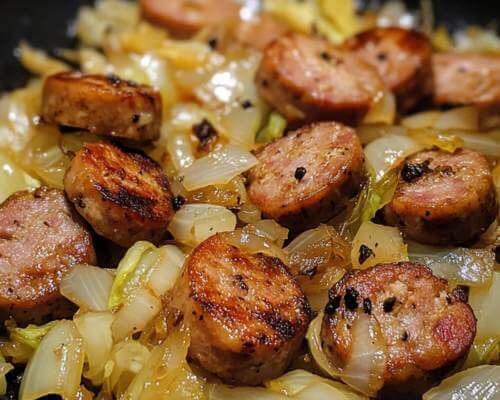 sausage and cabbage stir fry