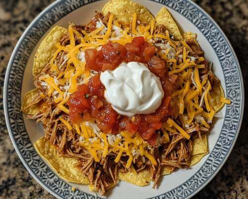 simple pork nachos