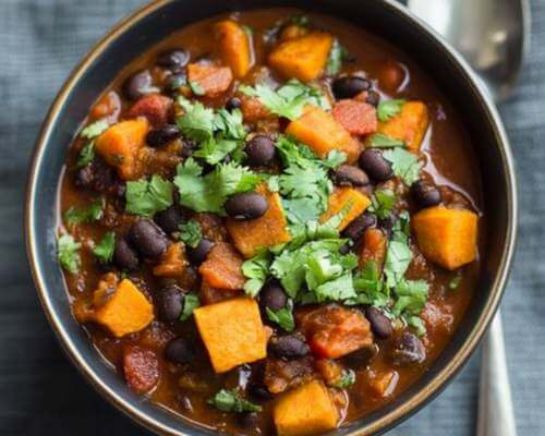 sweet potato and black bean chili