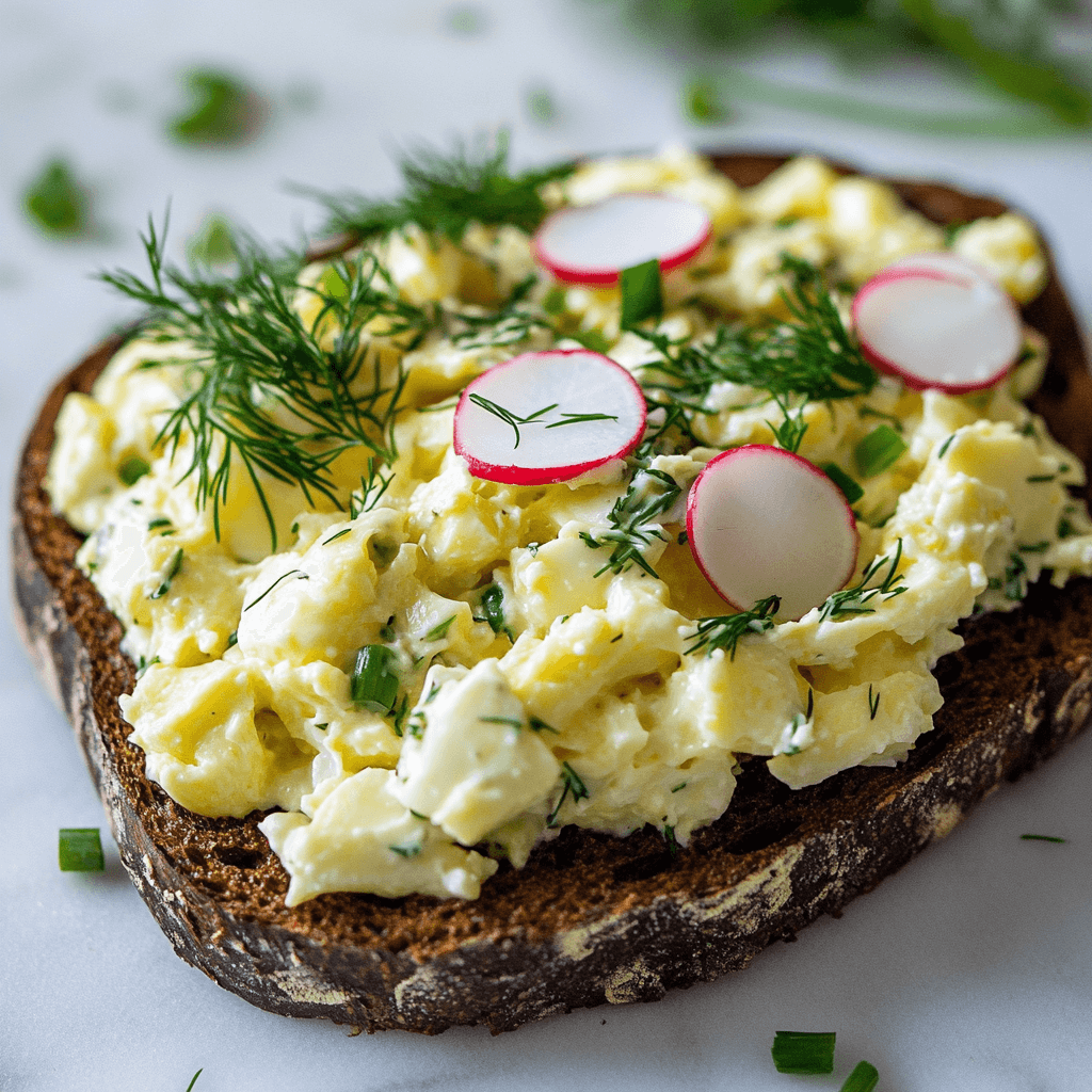 Egg Salad with Fresh Herbs on Rye