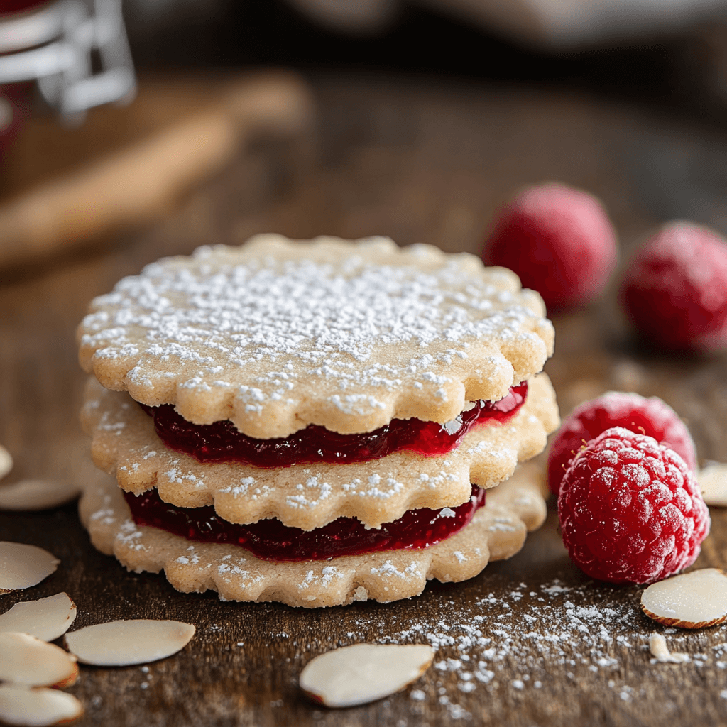 Raspberry-Almond Sandwich Cookies