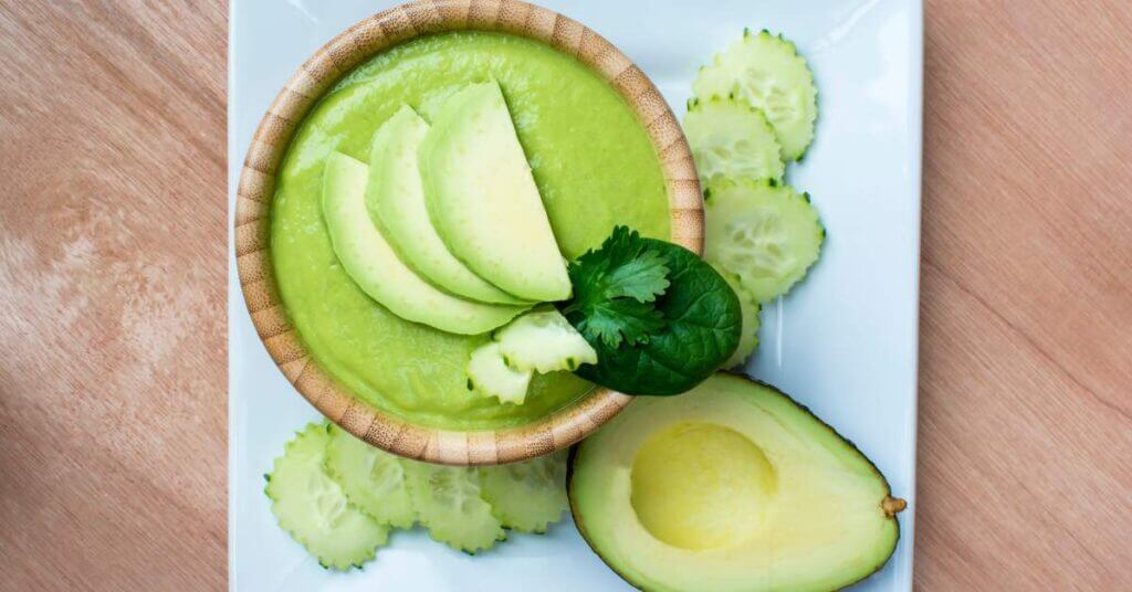 Chilled Cucumber Avocado Soup