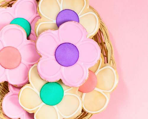 flower sugar cookies for spring