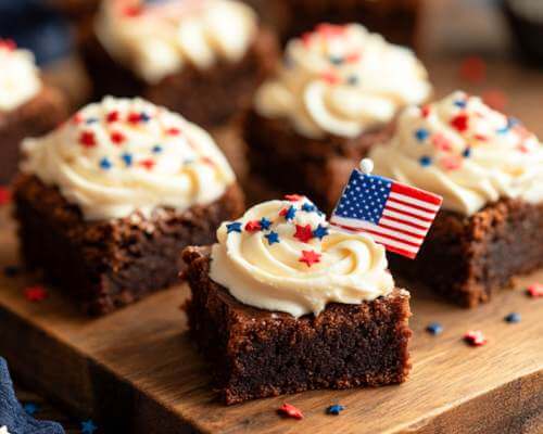 memorial day brownie bites