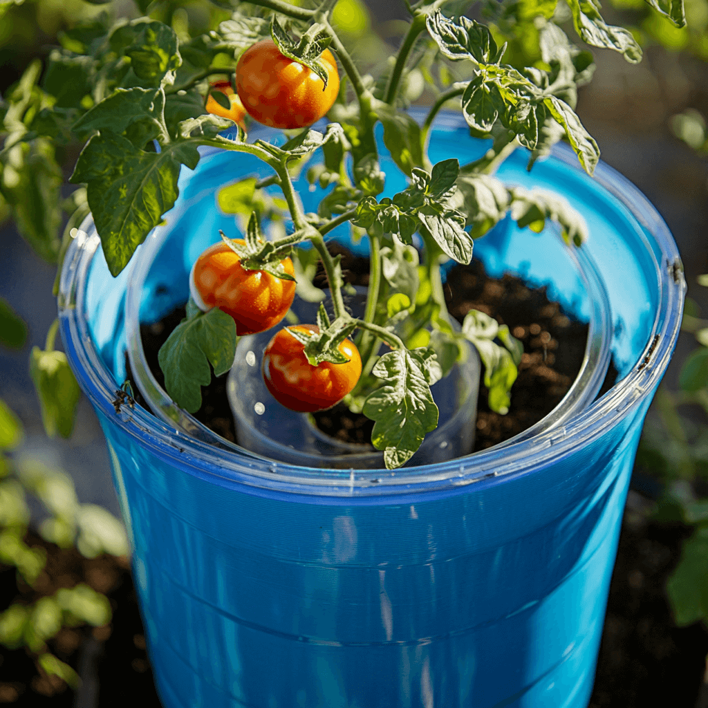 self-watering 5-gallon bucket garden