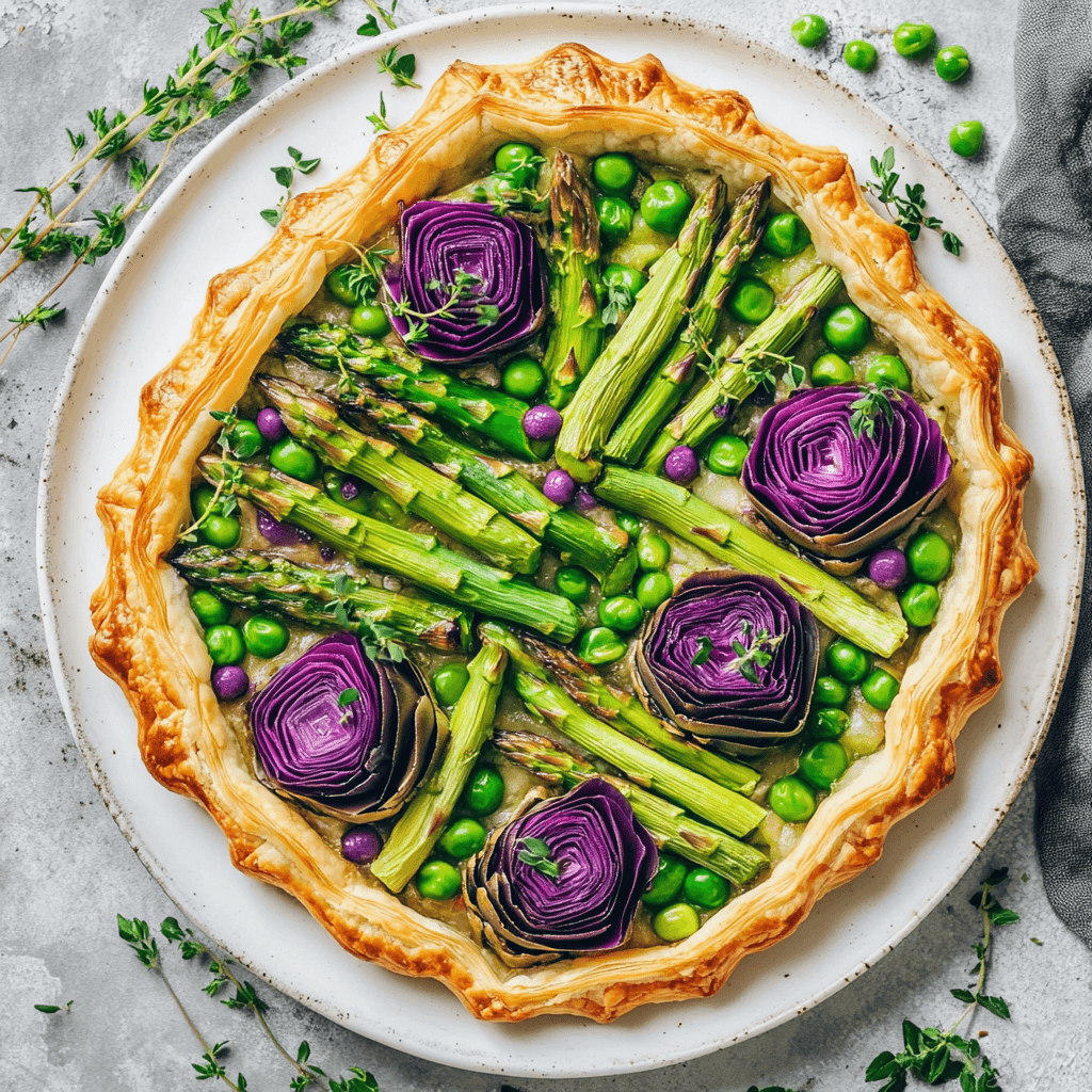 spring vegetable tart 