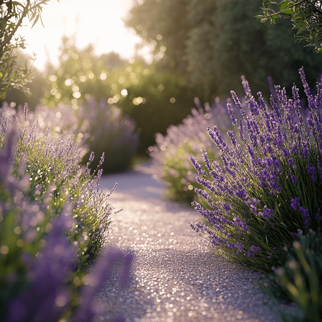Lavendar bordered pathways