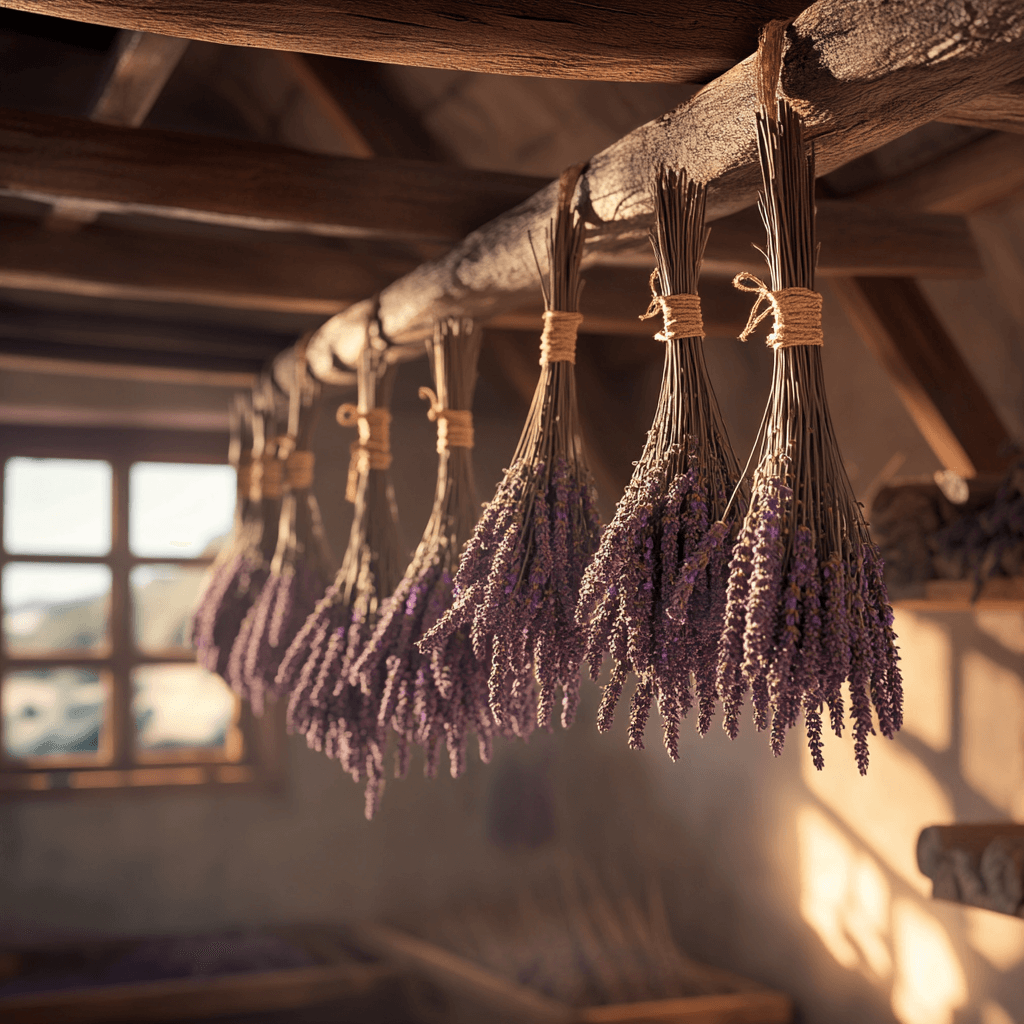 lavendar drying display