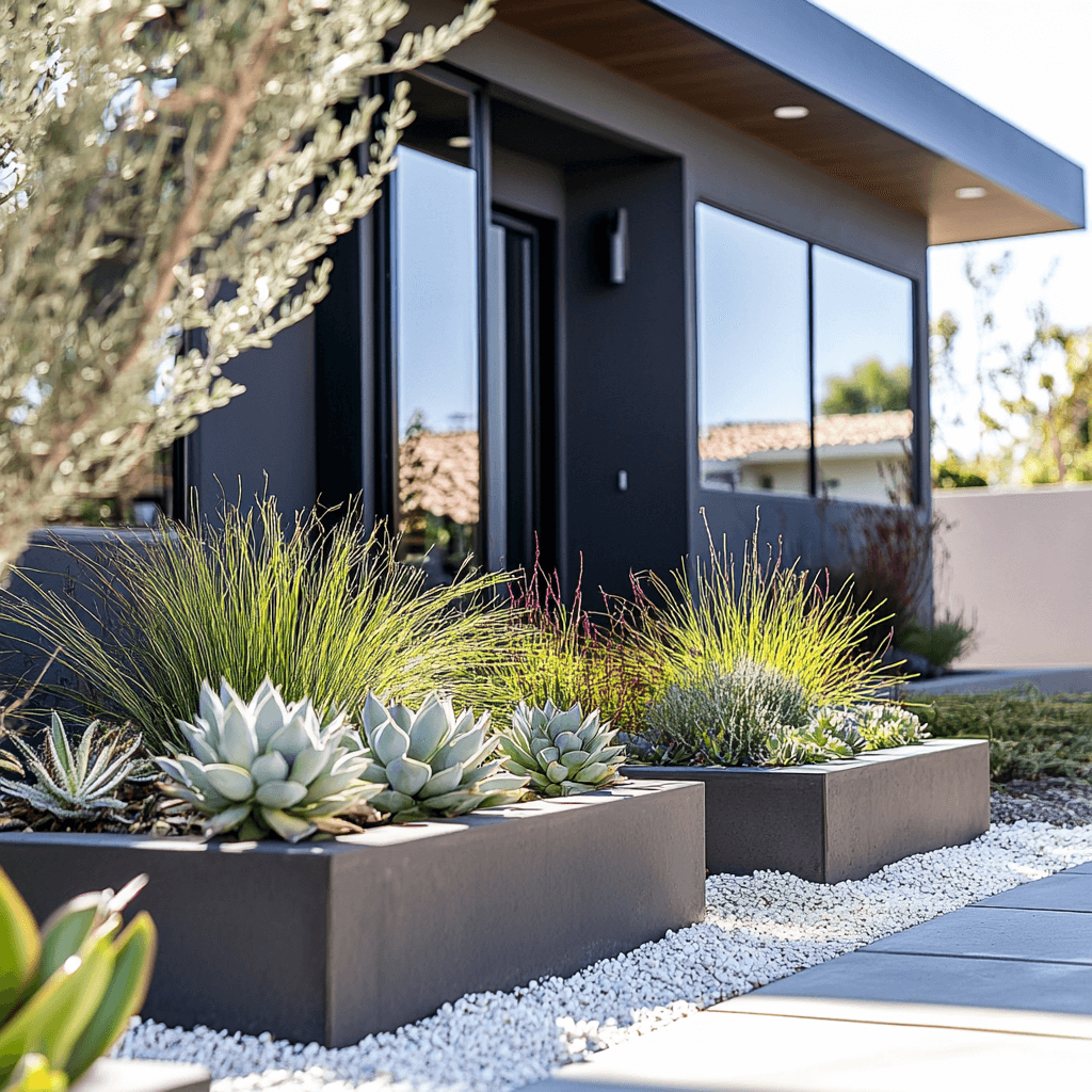 modern minimalist landscape  front garden ideas