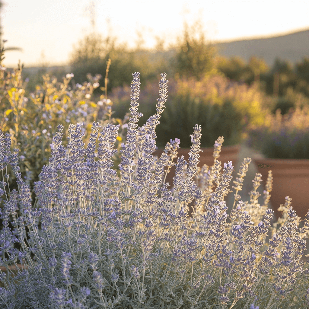 Russian sage tall perennial flower