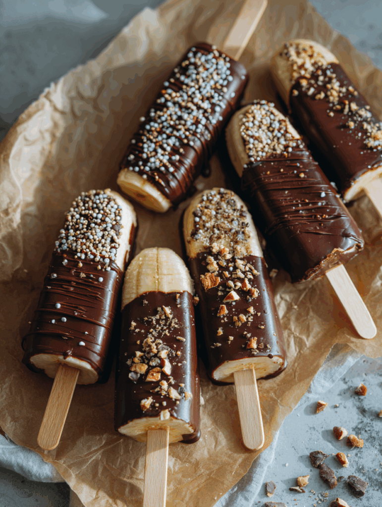 Chocolate Dipped Frozen Bananas