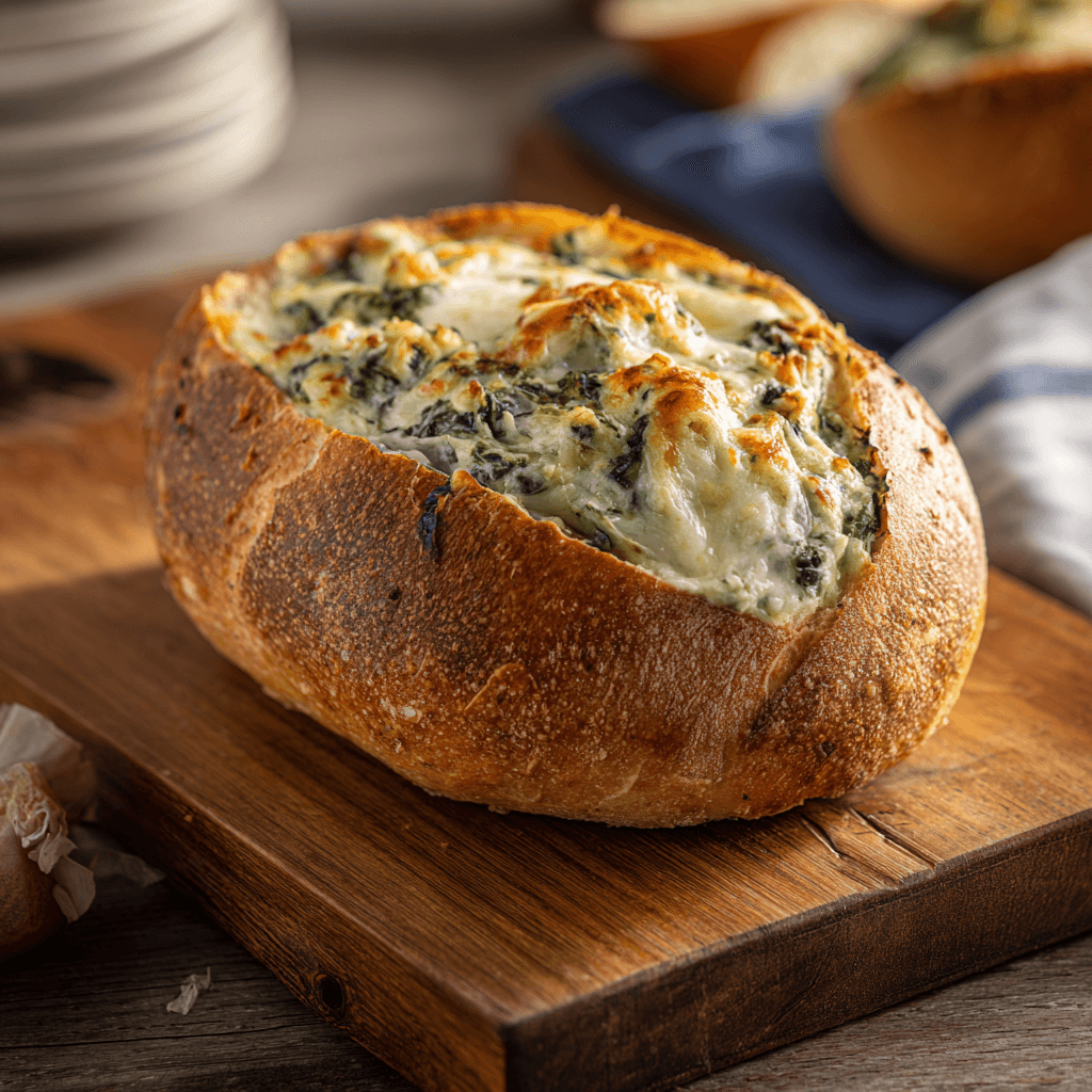 Spinach and Artichoke Stuffed Bread