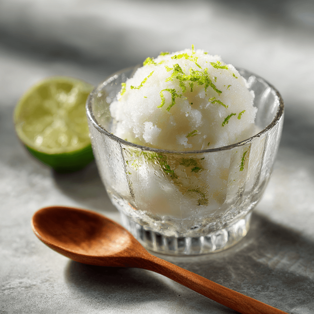 coconut lime sorbet