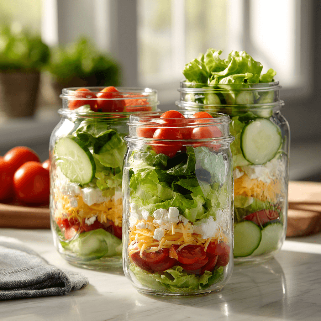 Mason jar salads
