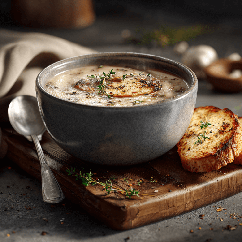 mushroom thyme soup