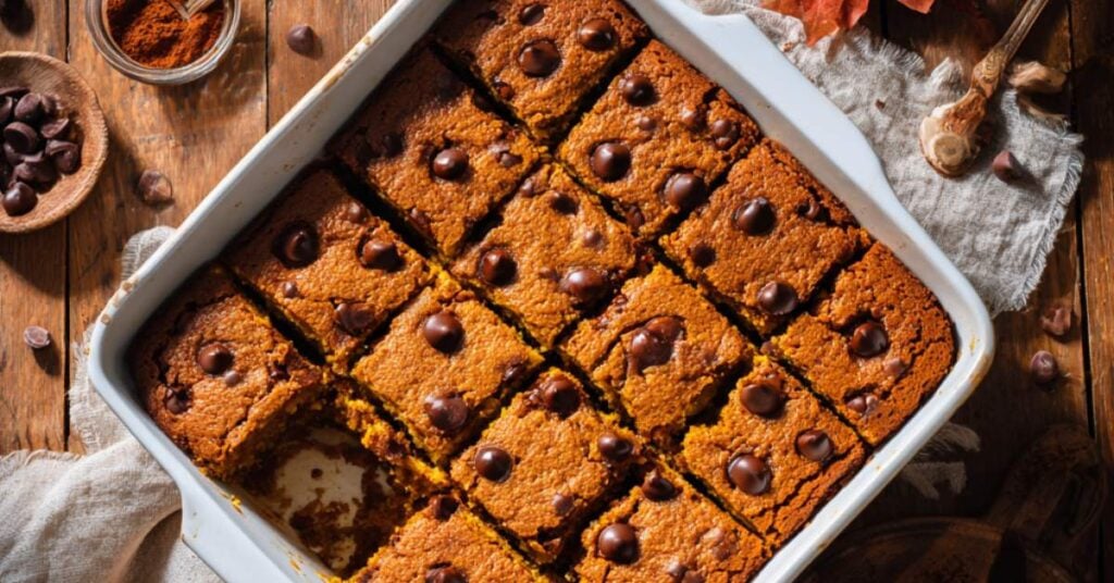 pumpkin chocolate cookie bars