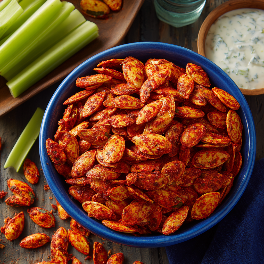 spicy buffalo pumpkin seeds