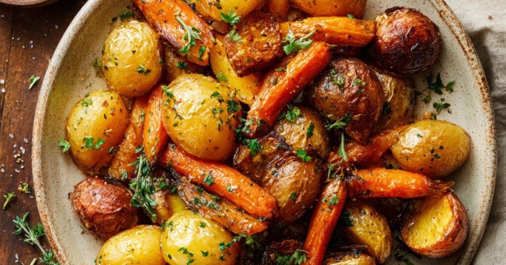 Honey Roasted Potatoes and Carrots