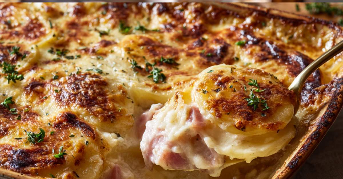 Smoked Gouda and Ham Scalloped Potatoes