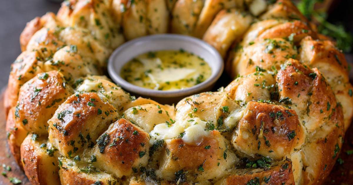 garlic bread wreaths