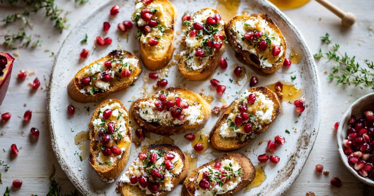 pomegranate-goat-cheese-crostini-appetizer