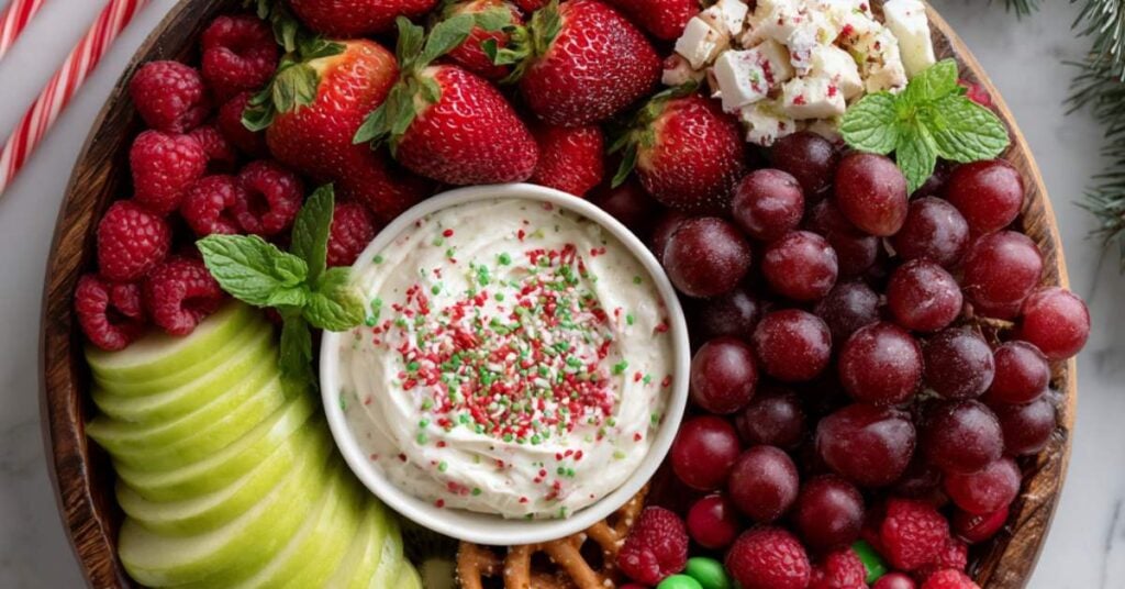 Red and Green Christmas Dessert Charcuterie Board