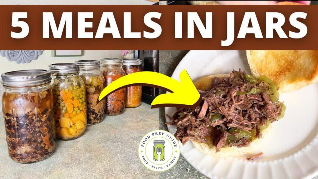 5 meals in jars