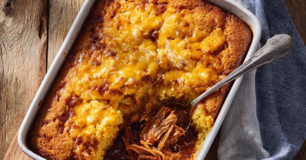 BBQ Pork Cornbread Casserole