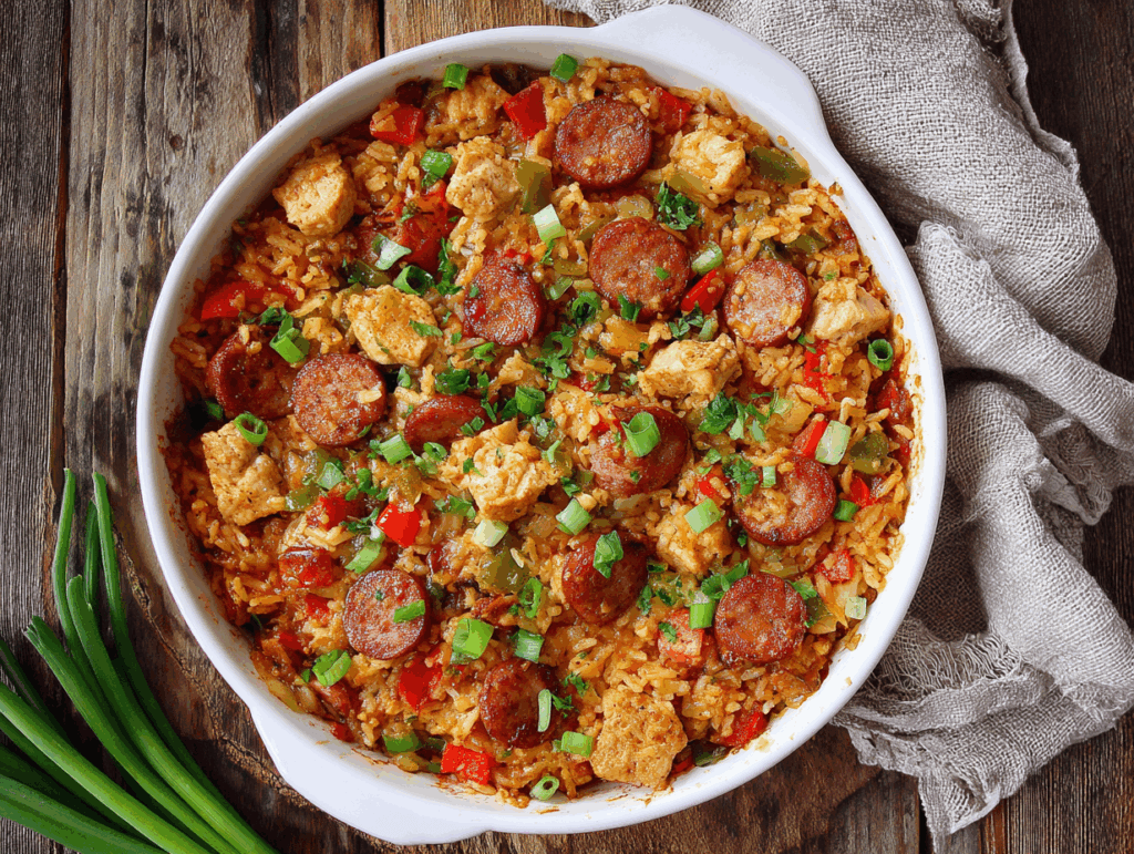 chicken and sausage casserole