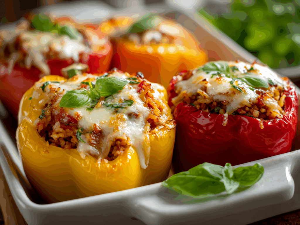 ground turkey stuffed peppers