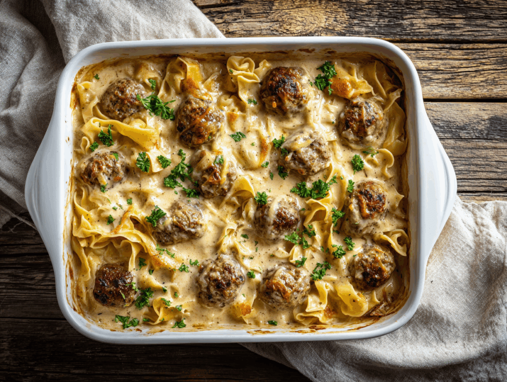 Swedish meatball casserole