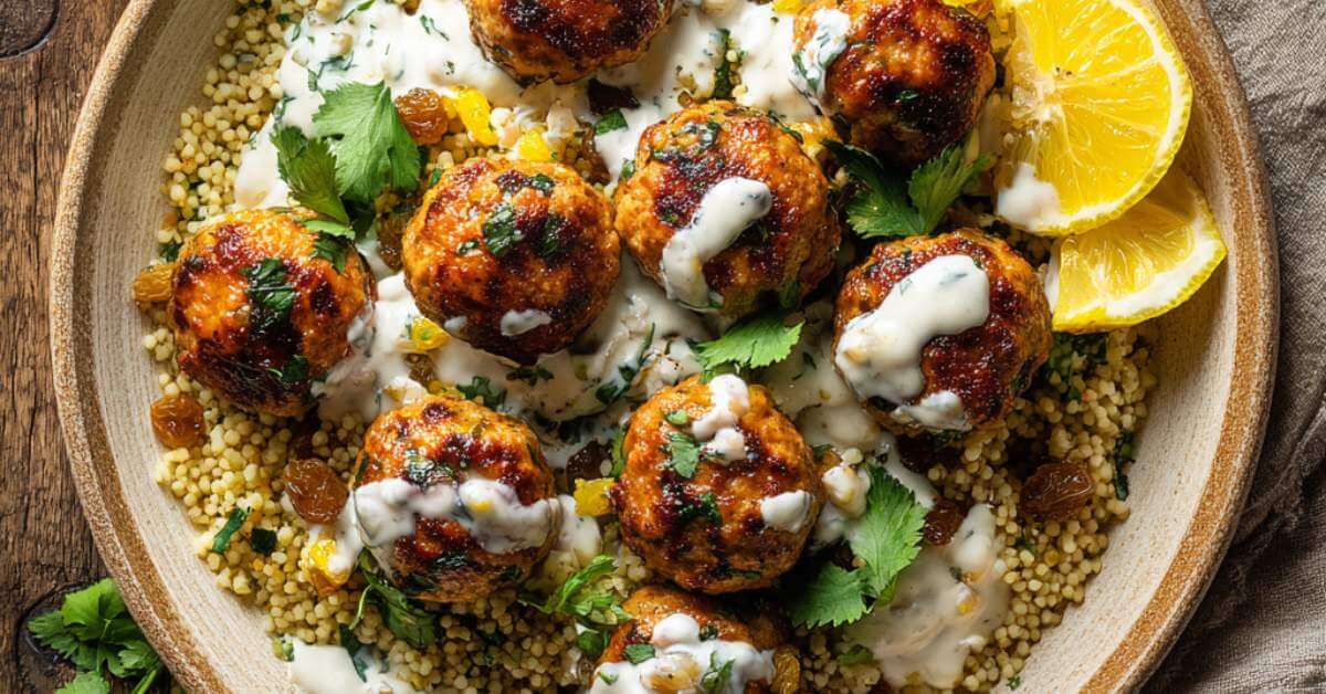 Moroccan spiced turkey meatballs